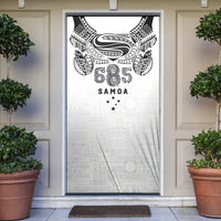 Super Samoa 685 Tribal Tattoo Door Cover Siapo Pattern White Edition LT03 White - Polynesian Pride