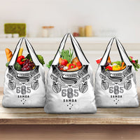 Super Samoa 685 Tribal Tattoo Grocery Bag Siapo Pattern White Edition LT03 3-pack One Size White - Polynesian Pride