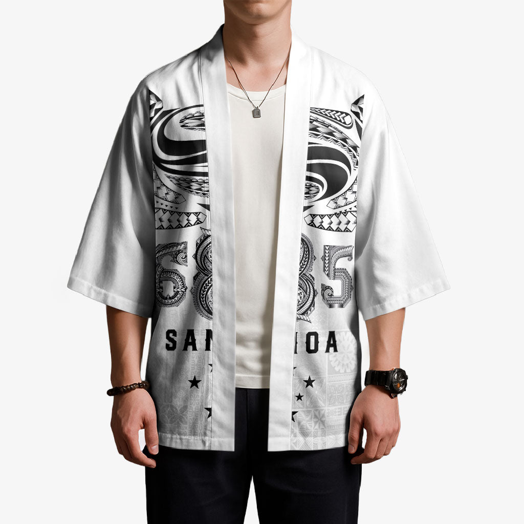 Super Samoa 685 Tribal Tattoo Kimono Siapo Pattern White Edition LT03 - Polynesian Pride