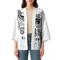 Super Samoa 685 Tribal Tattoo Kimono Siapo Pattern White Edition LT03 - Polynesian Pride