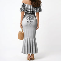 Super Samoa 685 Tribal Tattoo Mermaid Dress Siapo Pattern White Edition LT03 - Polynesian Pride