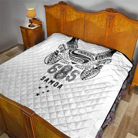 Super Samoa 685 Tribal Tattoo Quilt Siapo Pattern White Edition LT03 - Polynesian Pride