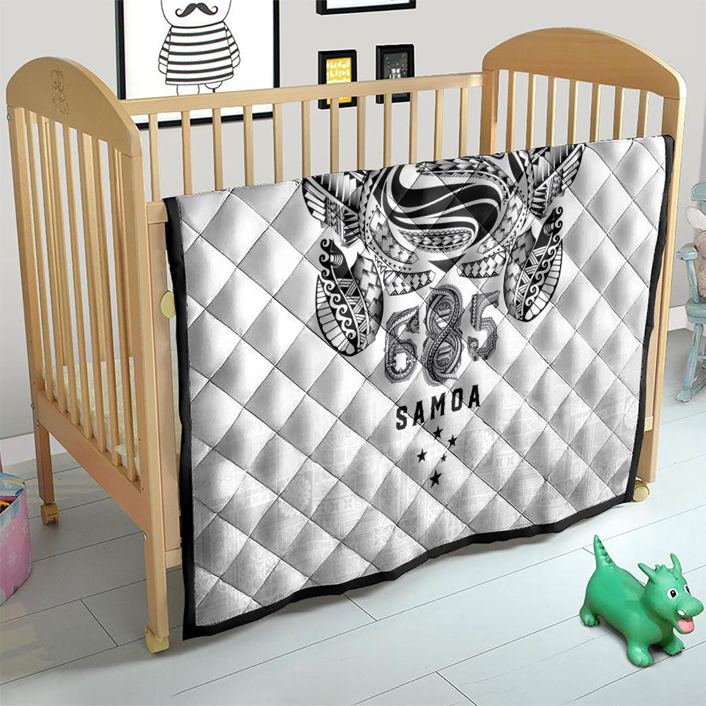 Super Samoa 685 Tribal Tattoo Quilt Siapo Pattern White Edition LT03 - Polynesian Pride