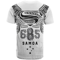 Super Samoa 685 Tribal Tattoo T Shirt Siapo Pattern White Edition LT03 - Polynesian Pride