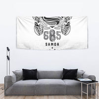 Super Samoa 685 Tribal Tattoo Tapestry Siapo Pattern White Edition LT03 - Polynesian Pride