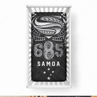 Super Samoa 685 Tribal Tattoo Baby Bed Cover Samoan Ornament Pattern Black Edition LT03 28 × 52 in Black - Polynesian Pride