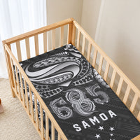 Super Samoa 685 Tribal Tattoo Baby Bed Cover Samoan Ornament Pattern Black Edition LT03 - Polynesian Pride