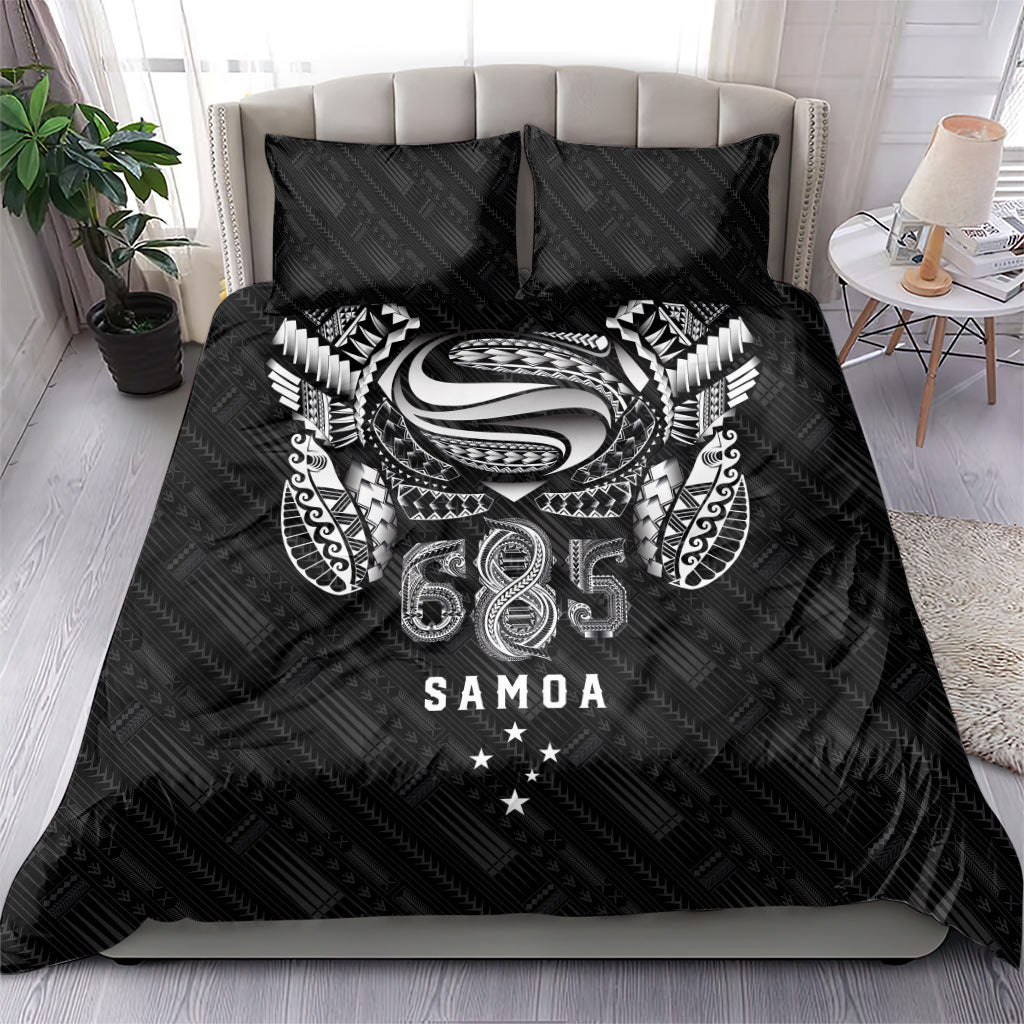 Super Samoa 685 Tribal Tattoo Bedding Set Samoan Ornament Pattern Black Edition LT03 - Polynesian Pride