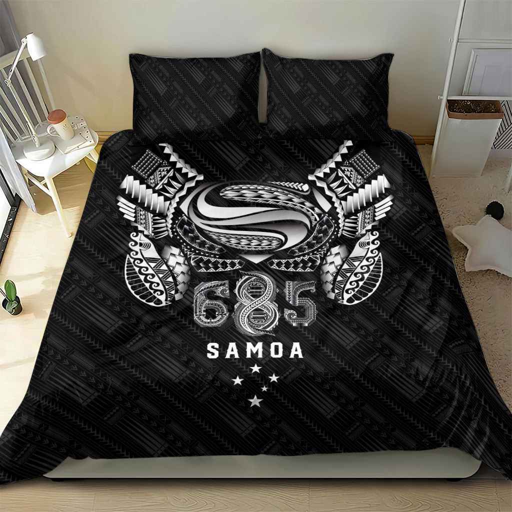 Super Samoa 685 Tribal Tattoo Bedding Set Samoan Ornament Pattern Black Edition LT03 - Polynesian Pride