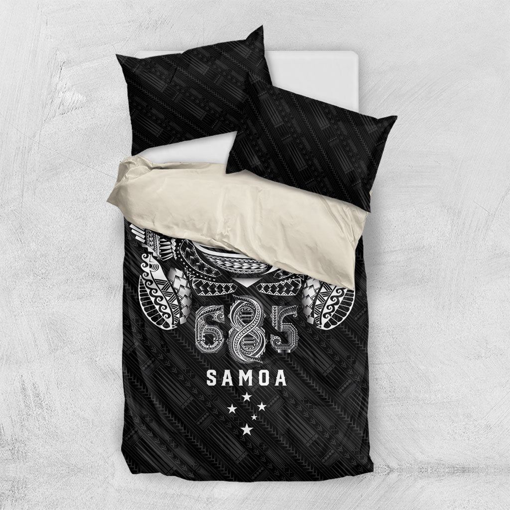 Super Samoa 685 Tribal Tattoo Bedding Set Samoan Ornament Pattern Black Edition LT03 US Twin 172cm x 218cm Black - Polynesian Pride