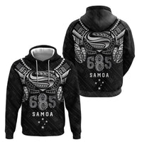 Super Samoa 685 Tribal Tattoo Hoodie Samoan Ornament Pattern Black Edition LT03 - Polynesian Pride