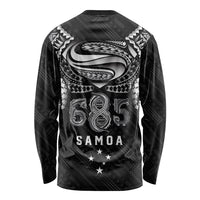Super Samoa 685 Tribal Tattoo Long Sleeve Shirt Samoan Ornament Pattern Black Edition LT03 - Polynesian Pride