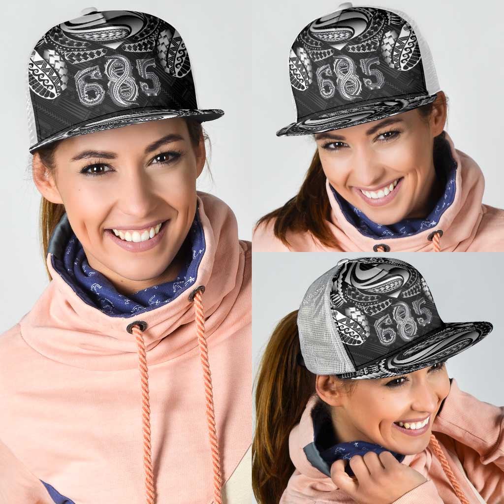 Super Samoa 685 Tribal Tattoo Mesh Trucker Cap Samoan Ornament Pattern Black Edition LT03 - Polynesian Pride