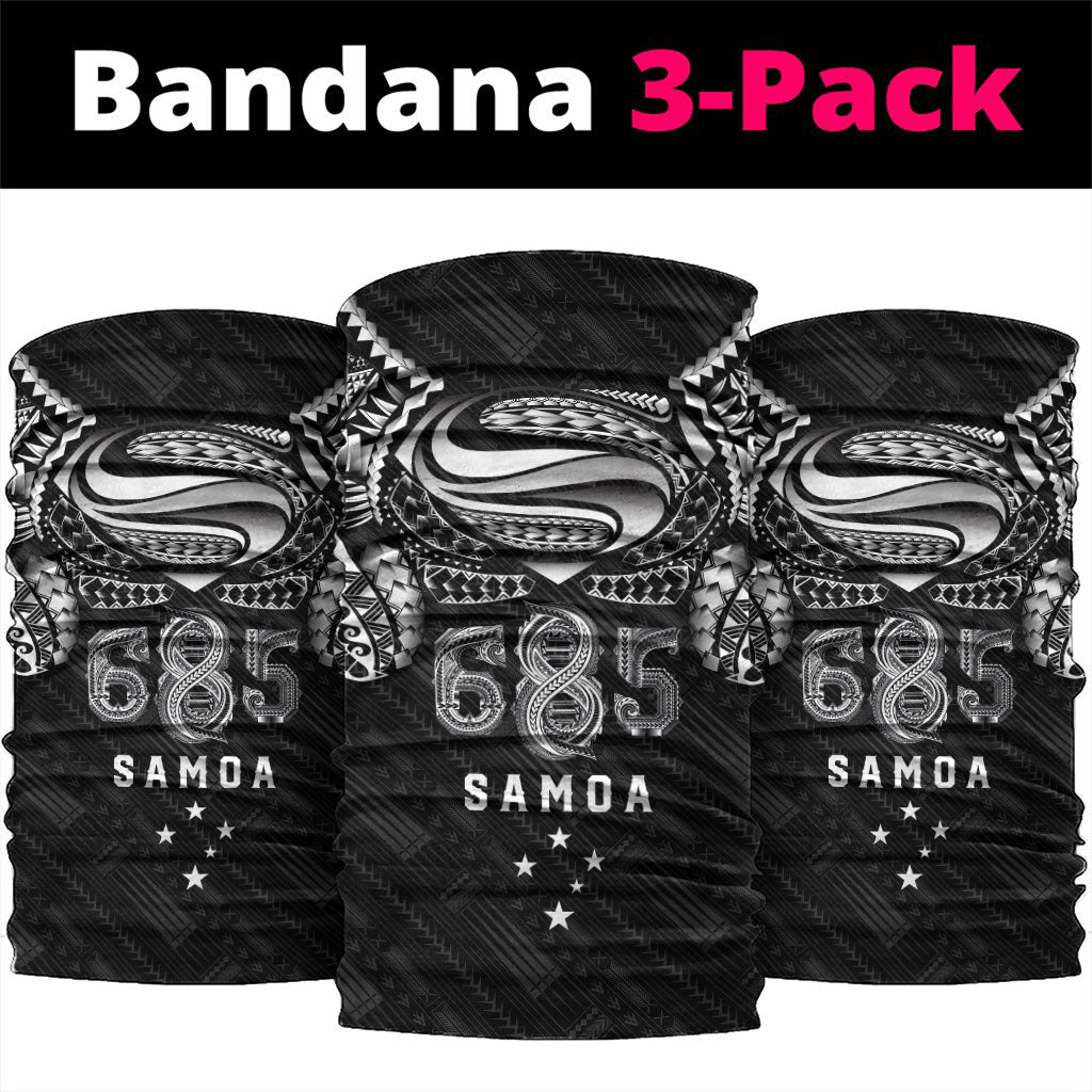 Super Samoa 685 Tribal Tattoo Neck Gaiter Samoan Ornament Pattern Black Edition LT03 package One Size: 25*50cm Black - Polynesian Pride