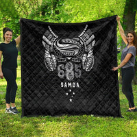 Super Samoa 685 Tribal Tattoo Quilt Samoan Ornament Pattern Black Edition LT03 - Polynesian Pride