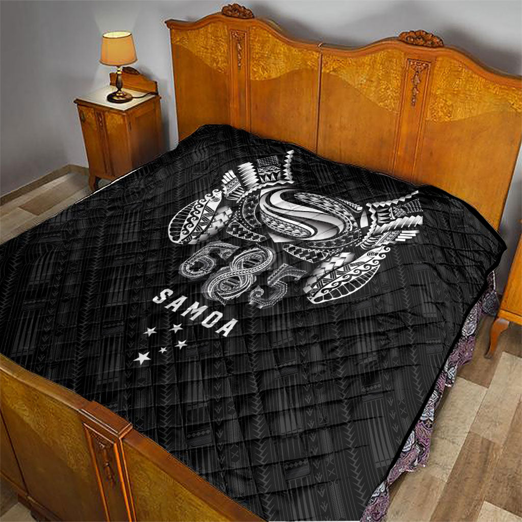 Super Samoa 685 Tribal Tattoo Quilt Samoan Ornament Pattern Black Edition LT03 - Polynesian Pride