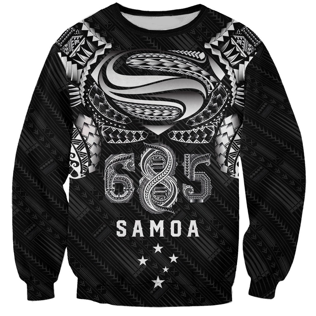Super Samoa 685 Tribal Tattoo Sweatshirt Samoan Ornament Pattern Black Edition LT03 Unisex Black - Polynesian Pride