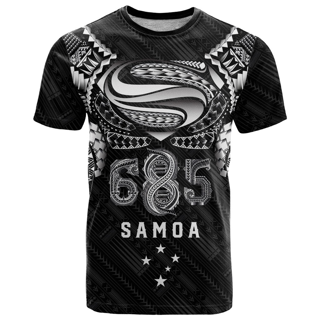 Super Samoa 685 Tribal Tattoo T Shirt Samoan Ornament Pattern Black Edition LT03 Black - Polynesian Pride
