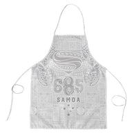 Super Samoa 685 Tribal Tattoo Apron Siapo Pattern All-White Edition LT03 White - Polynesian Pride