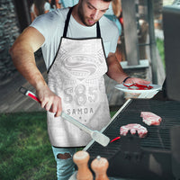 Super Samoa 685 Tribal Tattoo Apron Siapo Pattern All-White Edition LT03 - Polynesian Pride