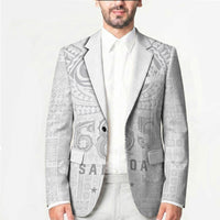 Super Samoa 685 Tribal Tattoo Blazer Siapo Pattern All-White Edition LT03 - Polynesian Pride