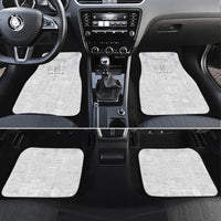 Super Samoa 685 Tribal Tattoo Car Mats Siapo Pattern All-White Edition LT03 Set 4pcs White - Polynesian Pride