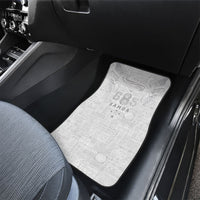 Super Samoa 685 Tribal Tattoo Car Mats Siapo Pattern All-White Edition LT03 - Polynesian Pride