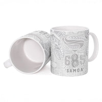 Super Samoa 685 Tribal Tattoo Ceramic Mug Siapo Pattern All-White Edition LT03 - Polynesian Pride