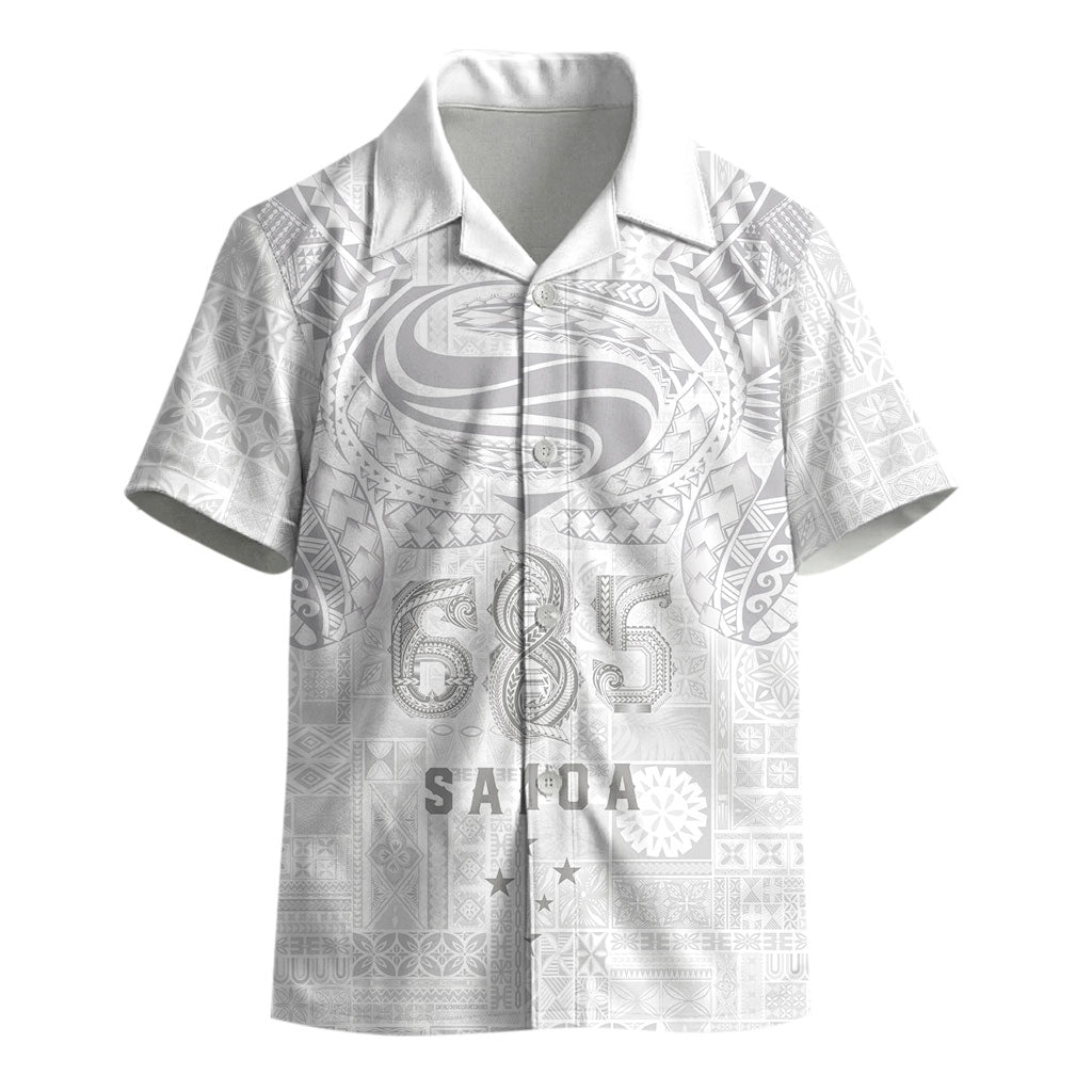 Super Samoa 685 Tribal Tattoo Kid Hawaiian Shirt Siapo Pattern All-White Edition LT03 - Polynesian Pride