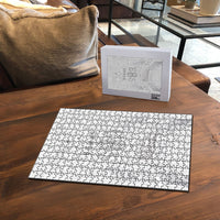 Super Samoa 685 Tribal Tattoo Puzzle Siapo Pattern All-White Edition LT03 - Polynesian Pride