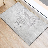 Super Samoa 685 Tribal Tattoo Rubber Doormat Siapo Pattern All-White Edition LT03 - Polynesian Pride