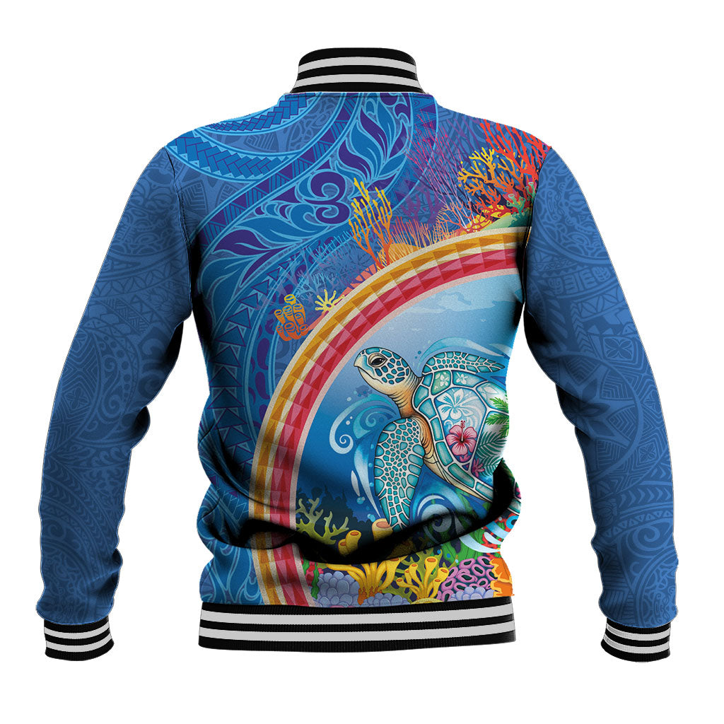 Hawaiian Connecting with the Ocean Baseball Jacket Polynesian Pattern LT03 - Polynesian Pride