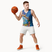 Hawaiian Connecting with the Ocean Basketball Jersey Polynesian Pattern LT03 - Polynesian Pride