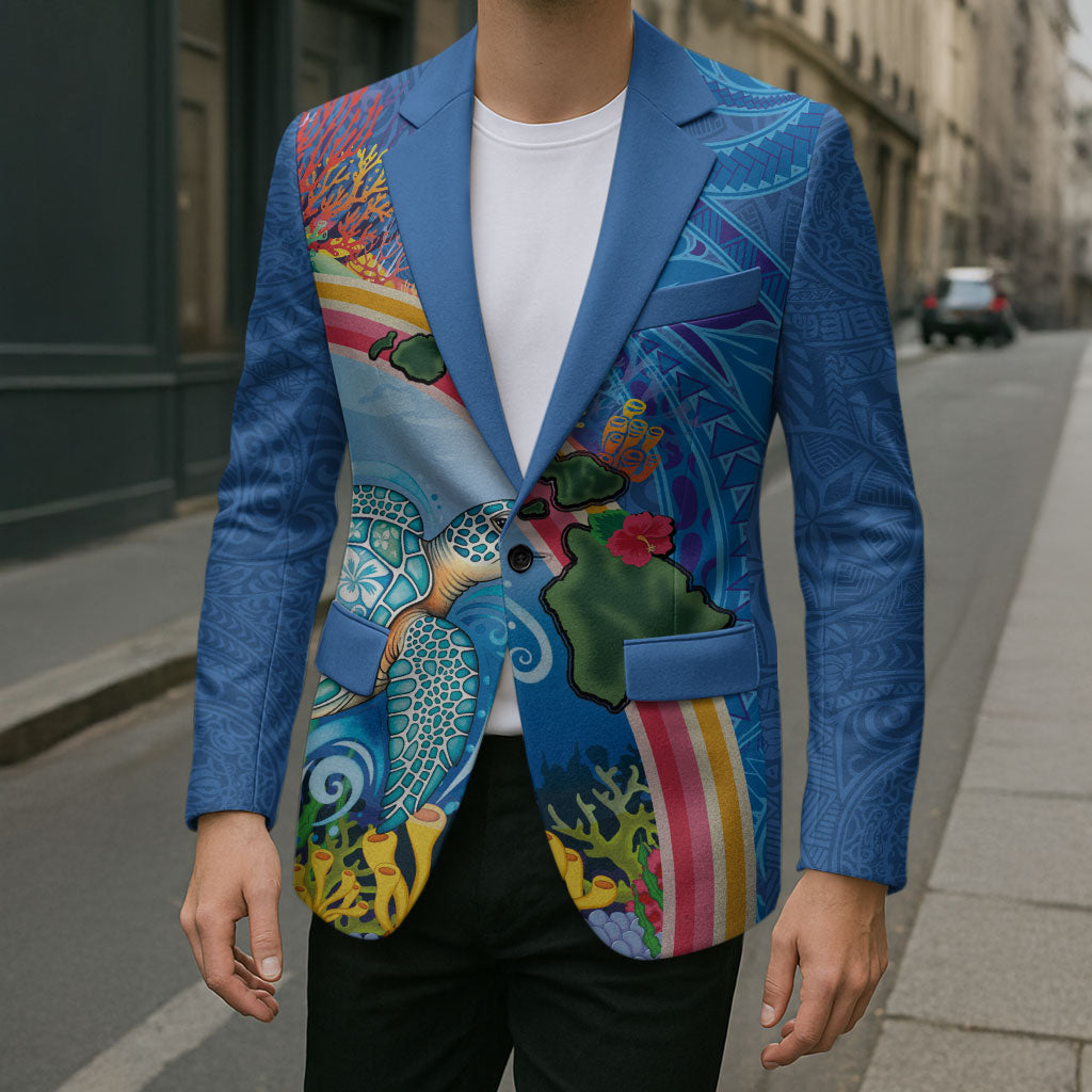 Hawaiian Connecting with the Ocean Blazer Polynesian Pattern LT03 - Polynesian Pride