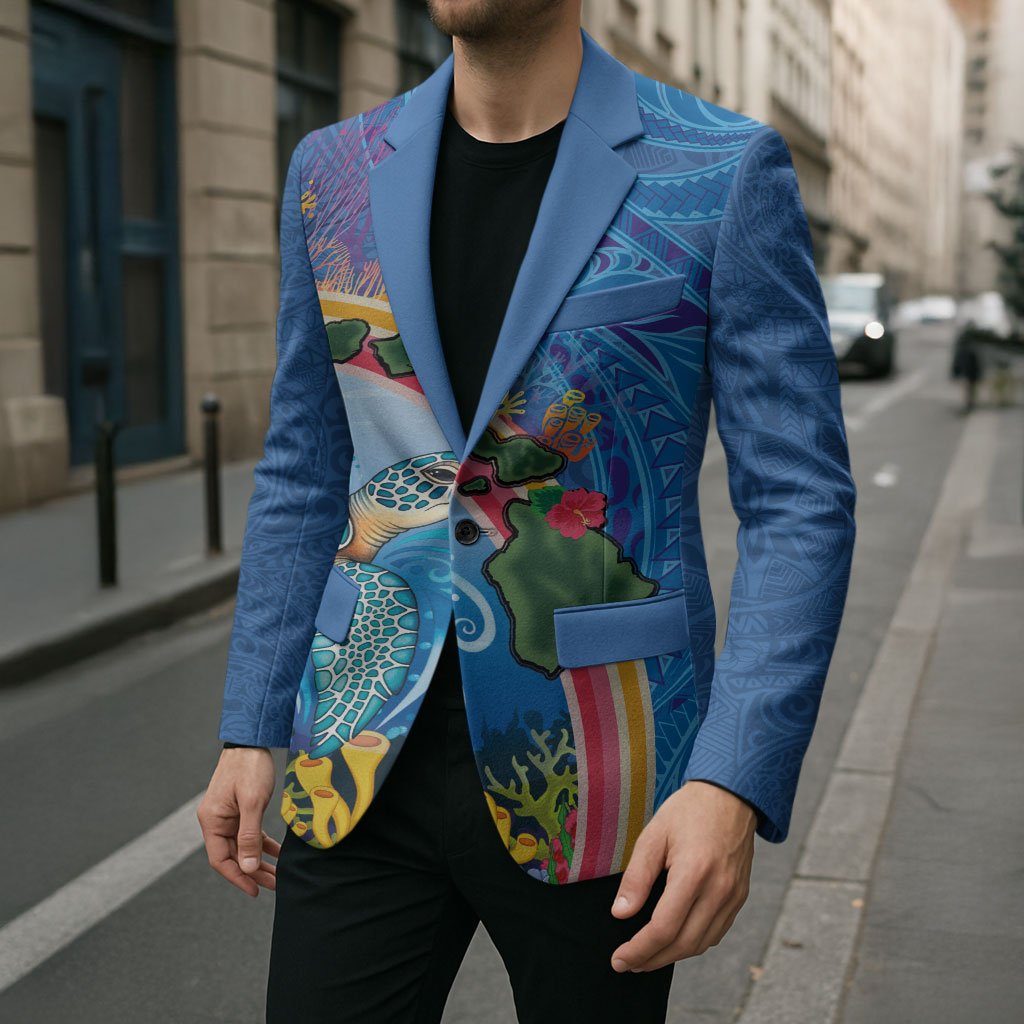 Hawaiian Connecting with the Ocean Blazer Polynesian Pattern LT03 - Polynesian Pride
