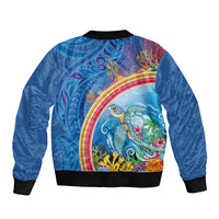 Hawaiian Connecting with the Ocean Bomber Jacket Polynesian Pattern LT03 - Polynesian Pride