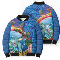 Hawaiian Connecting with the Ocean Bomber Puffer Jacket Polynesian Pattern LT03 - Polynesian Pride