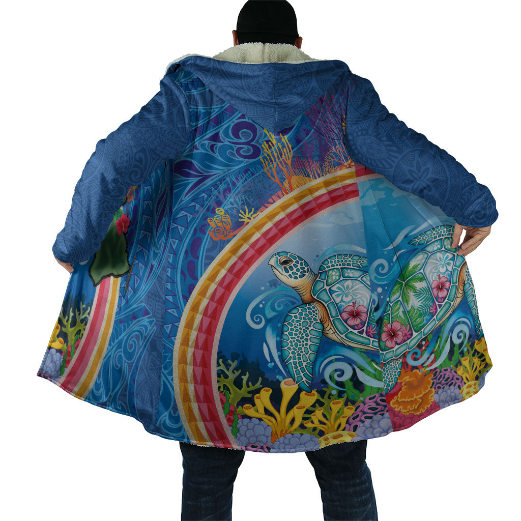 Hawaiian Connecting with the Ocean Cloak Polynesian Pattern LT03 - Polynesian Pride