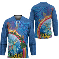 Hawaiian Connecting with the Ocean Hockey Jersey Polynesian Pattern LT03 - Polynesian Pride