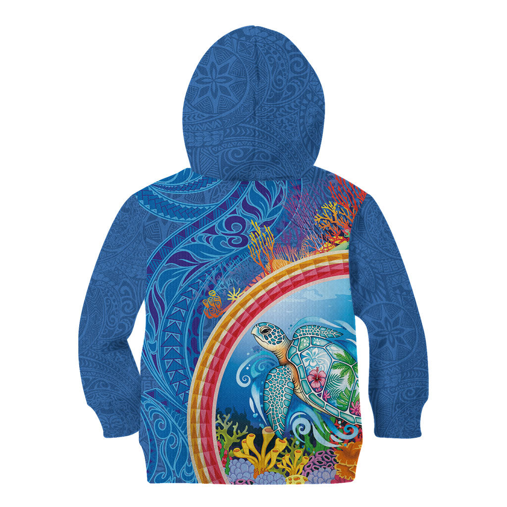 Hawaiian Connecting with the Ocean Kid Hoodie Polynesian Pattern LT03 - Polynesian Pride