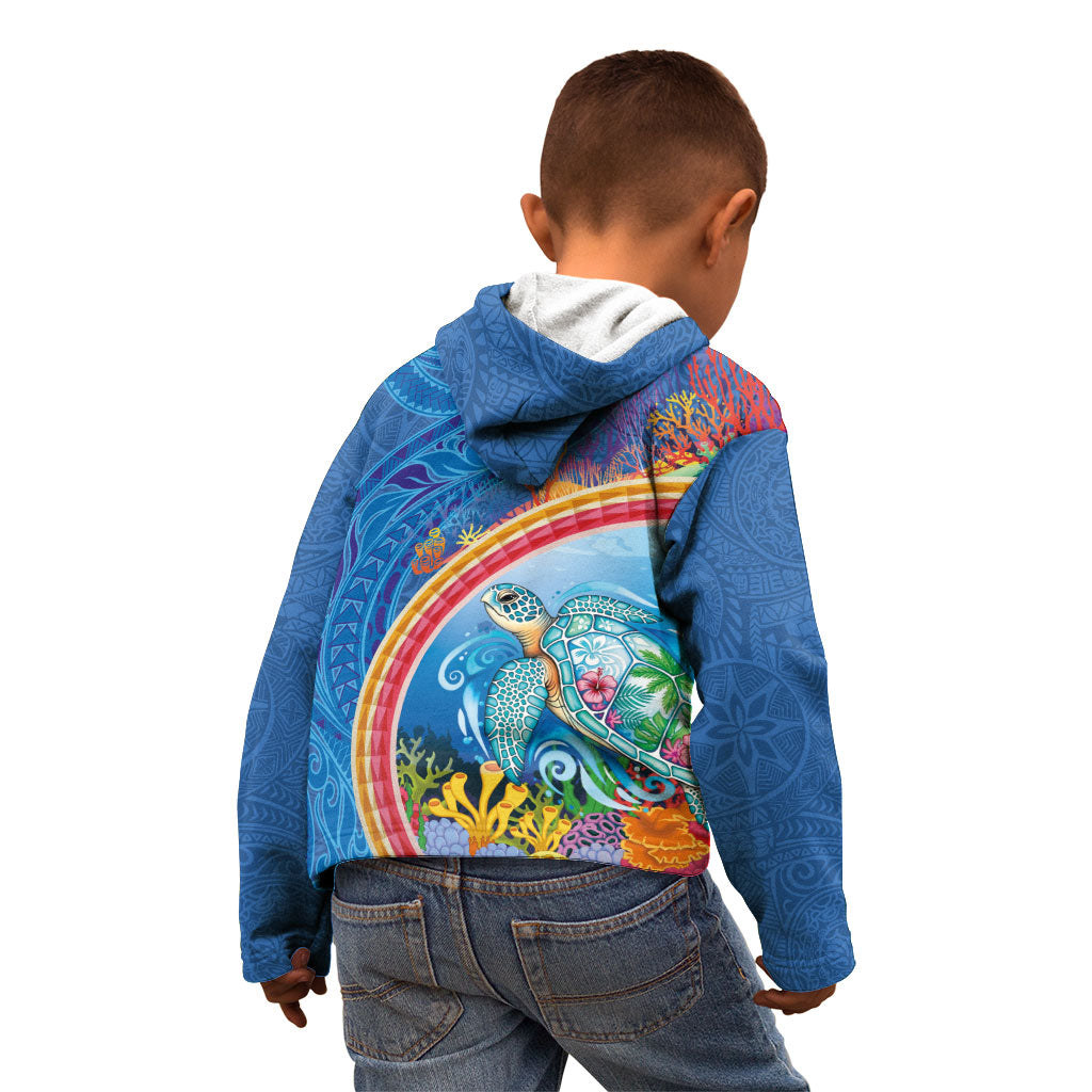 Hawaiian Connecting with the Ocean Kid Hoodie Polynesian Pattern LT03 - Polynesian Pride