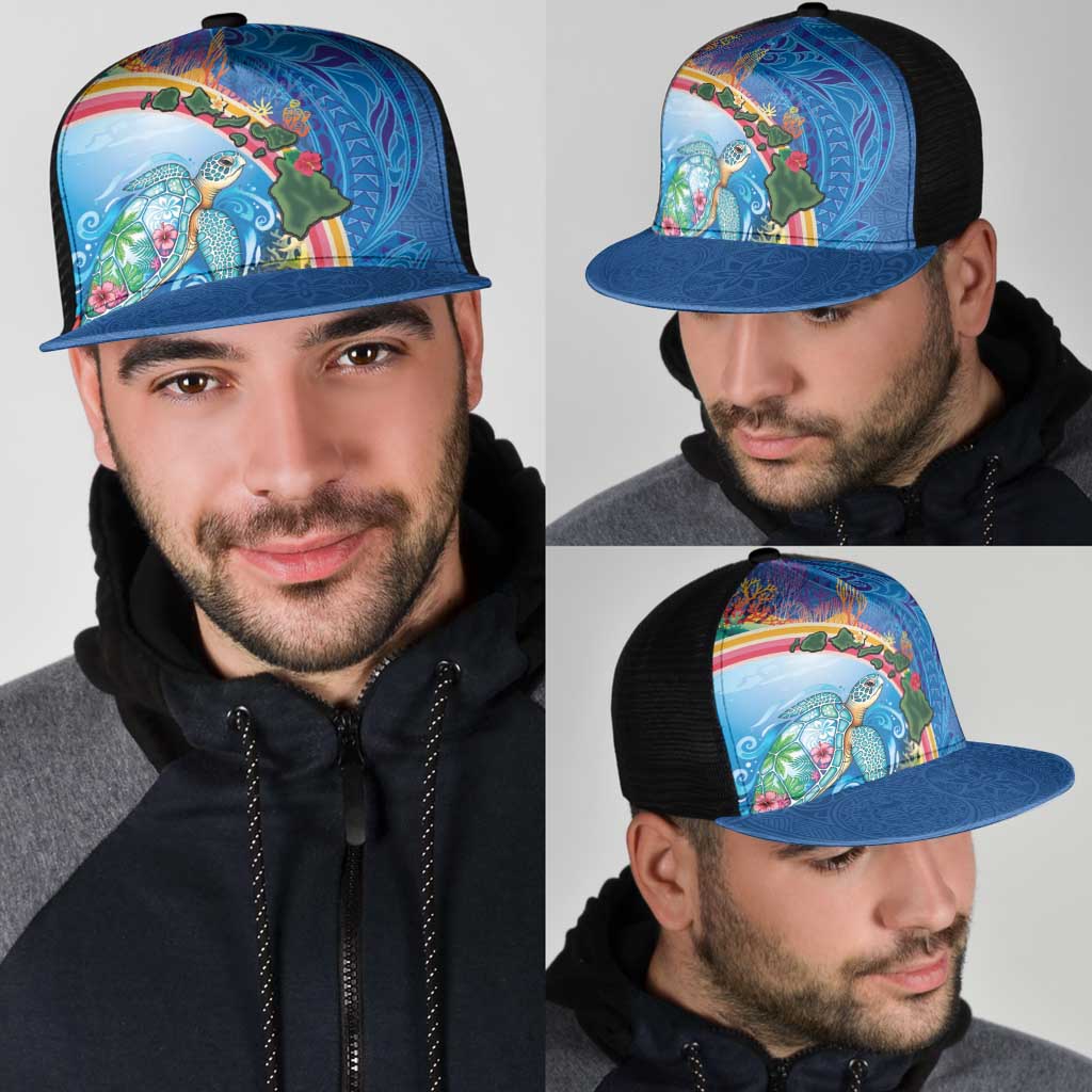 Hawaiian Connecting with the Ocean Mesh Trucker Cap Polynesian Pattern LT03 - Polynesian Pride