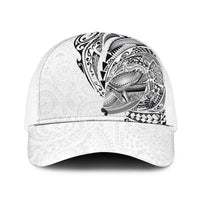 Hawaiian Humuhumu Tribal Tattoo Baseball Net Cap Polynesian Kakau White Color LT03 One Size White White - Polynesian Pride