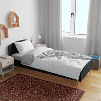 Hawaiian Humuhumu Tribal Tattoo Bedding Set Polynesian Kakau White Color LT03 - Polynesian Pride