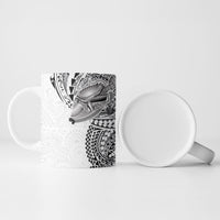 Hawaiian Humuhumu Tribal Tattoo Ceramic Mug Polynesian Kakau White Color LT03 - Polynesian Pride