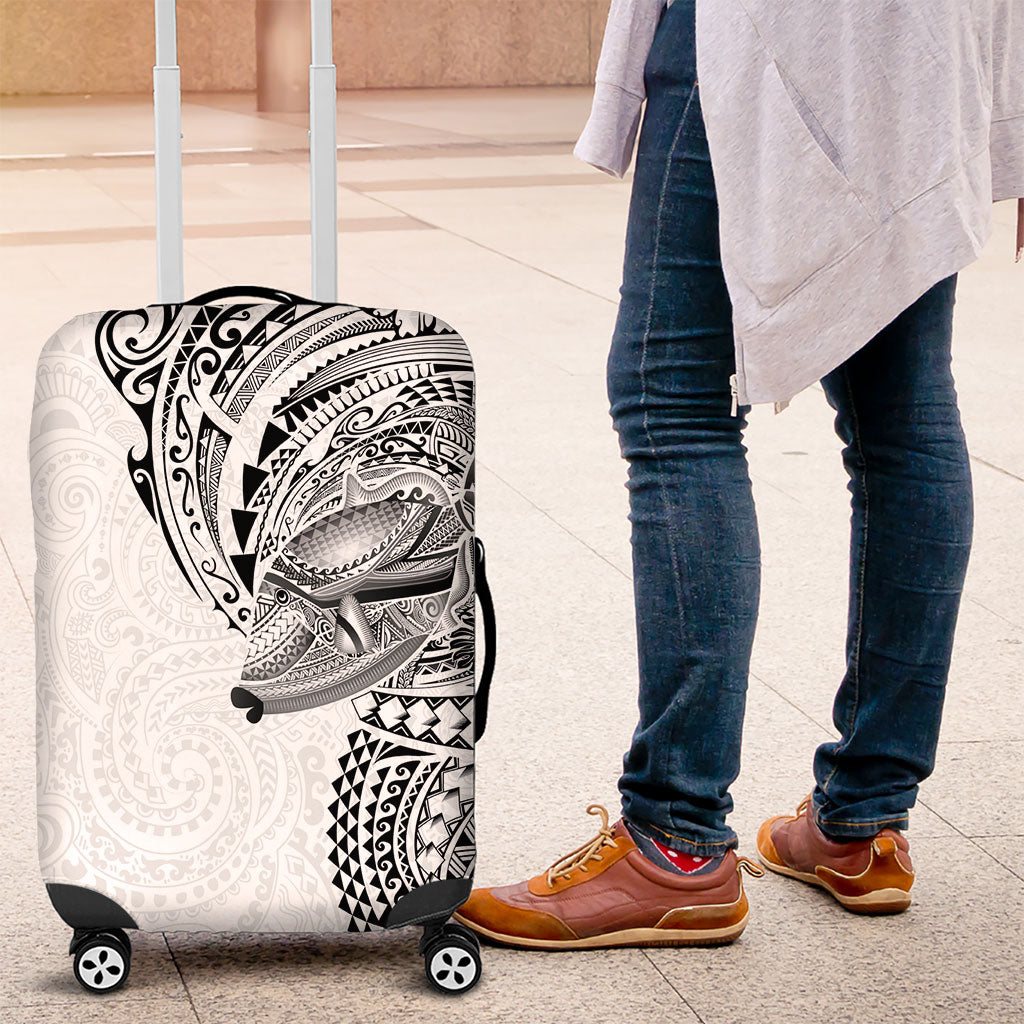 Hawaiian Humuhumu Tribal Tattoo Luggage Cover Polynesian Kakau White Color LT03 White - Polynesian Pride