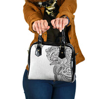 Hawaiian Humuhumu Tribal Tattoo Shoulder Handbag Polynesian Kakau White Color LT03 One Size White - Polynesian Pride