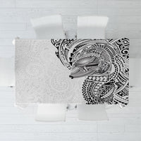 Hawaiian Humuhumu Tribal Tattoo Tablecloth Polynesian Kakau White Color LT03 White - Polynesian Pride