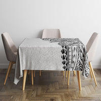 Hawaiian Humuhumu Tribal Tattoo Tablecloth Polynesian Kakau White Color LT03 - Polynesian Pride