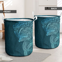 Hawaiian Humuhumu Tribal Tattoo Laundry Basket Polynesian Kakau Ocean Color LT03 - Polynesian Pride
